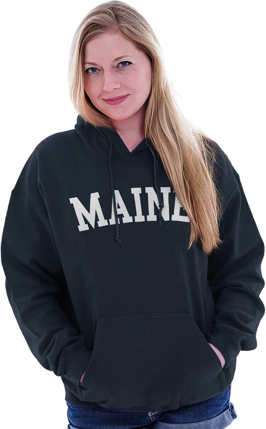 image:imageUSA State Simple Traditional Classic Hooded Sweatshirt Women MenNavy