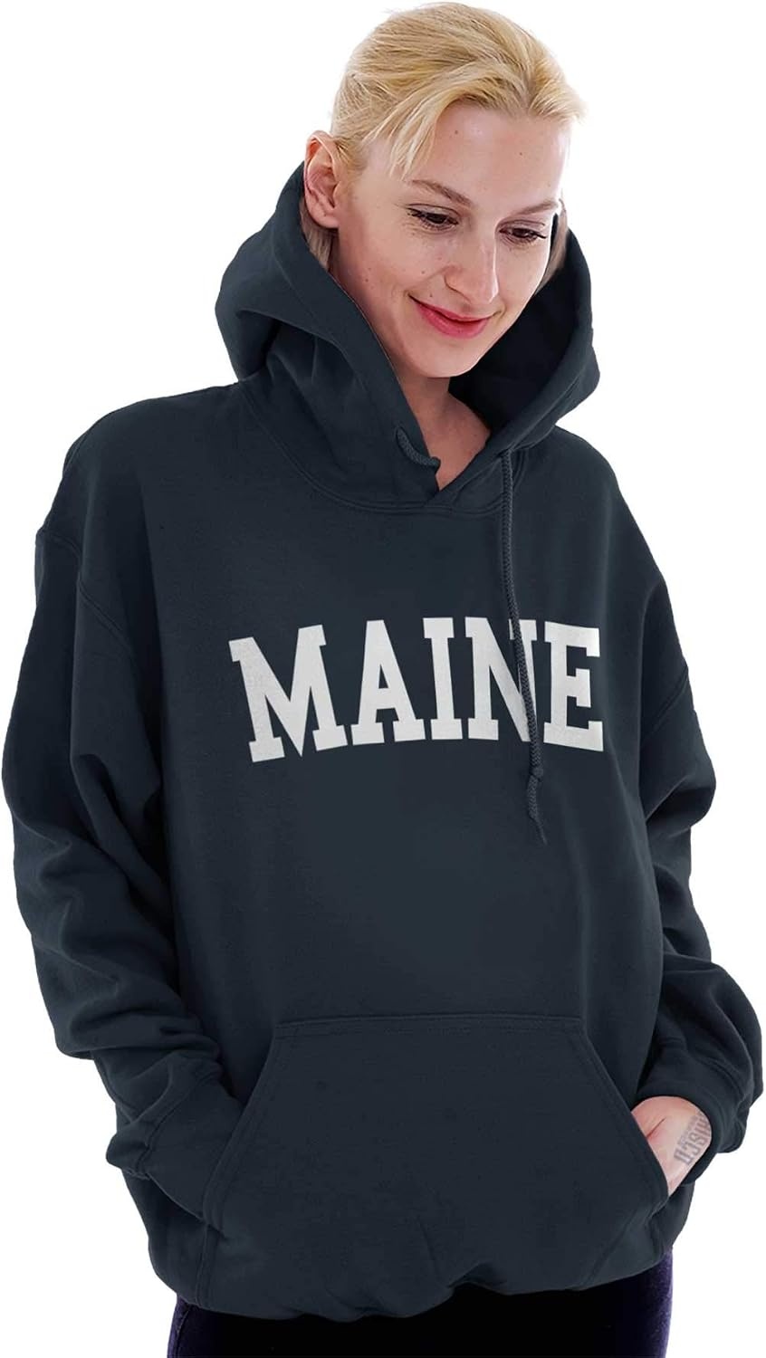 image:imageUSA State Simple Traditional Classic Hooded Sweatshirt Women MenNavy