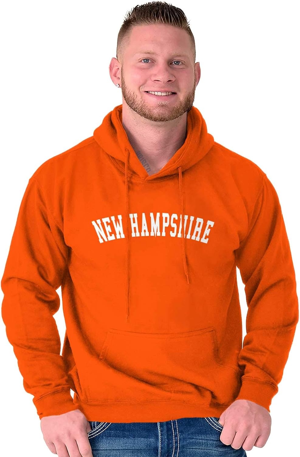 image:imageUSA State Simple Traditional Classic Hooded Sweatshirt Women MenOrange