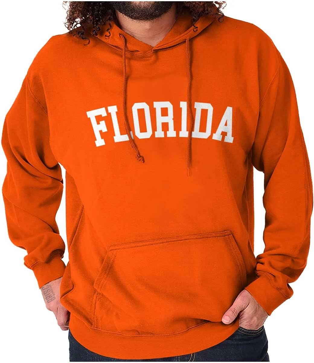 image:imageUSA State Simple Traditional Classic Hooded Sweatshirt Women MenOrange