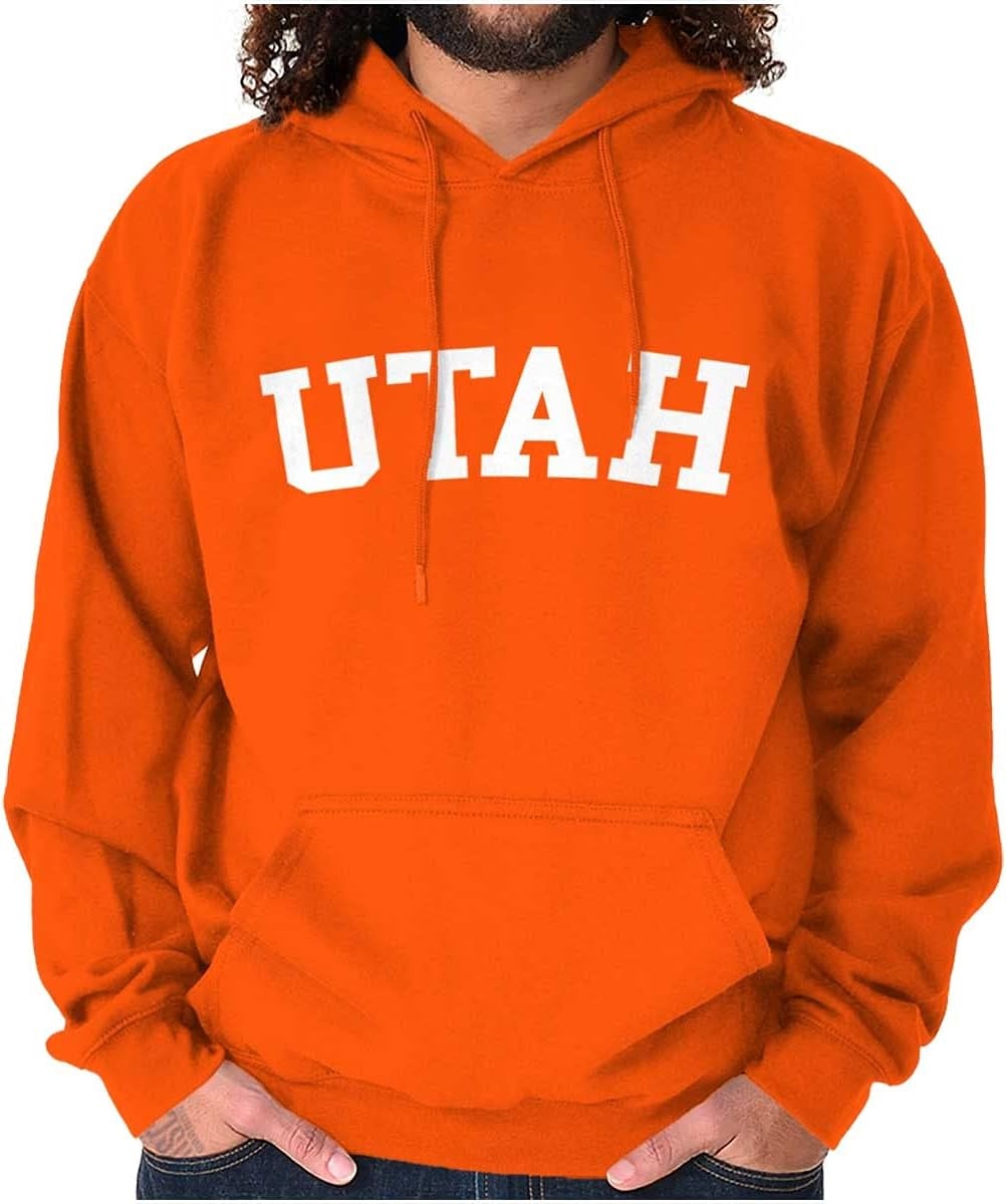 image:imageUSA State Simple Traditional Classic Hooded Sweatshirt Women MenOrange