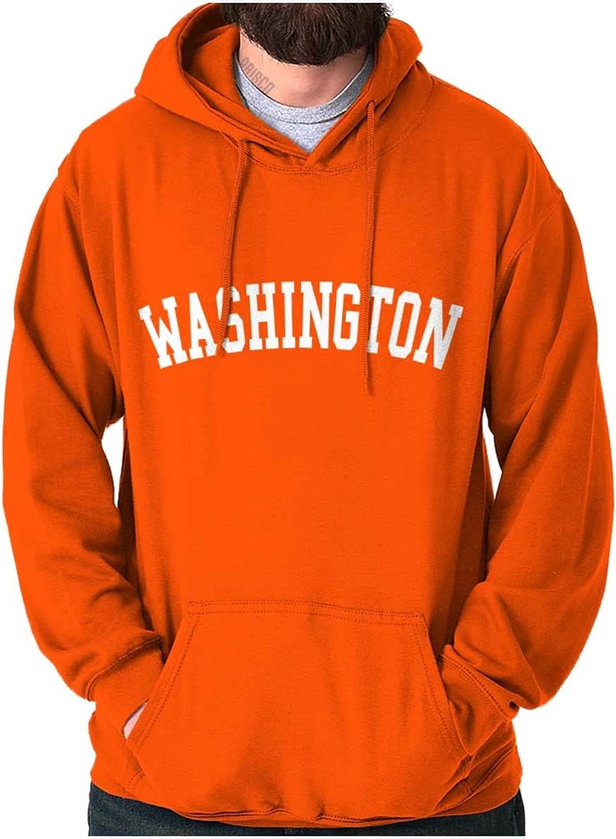 image:imageUSA State Simple Traditional Classic Hooded Sweatshirt Women MenOrange