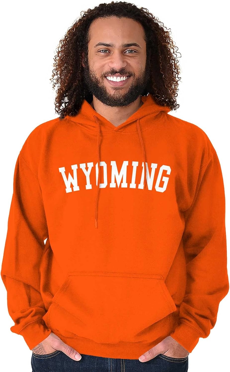 image:imageUSA State Simple Traditional Classic Hooded Sweatshirt Women MenOrange