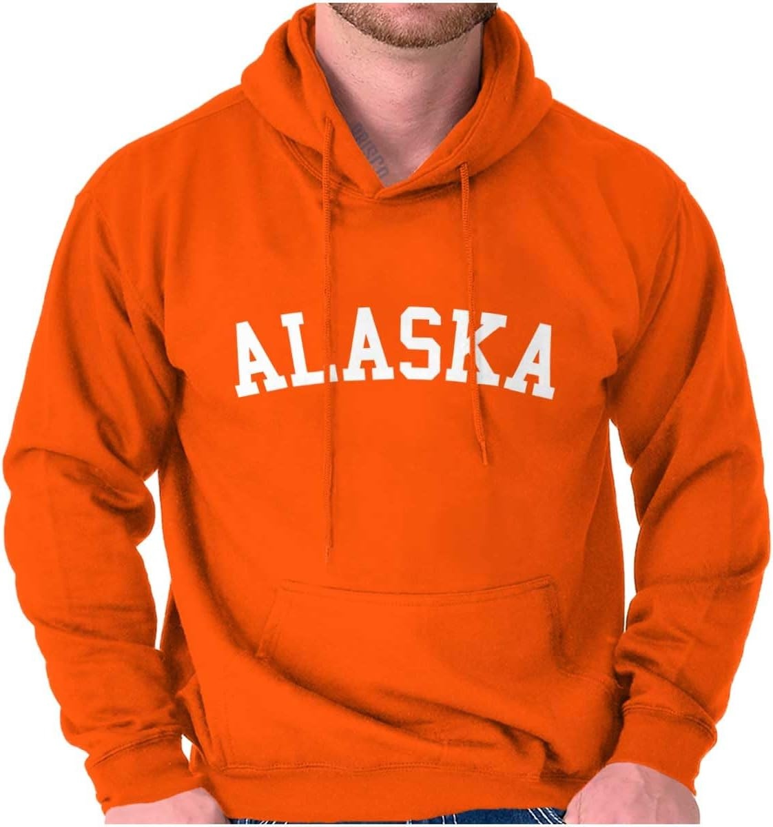 image:imageUSA State Simple Traditional Classic Hooded Sweatshirt Women MenOrange