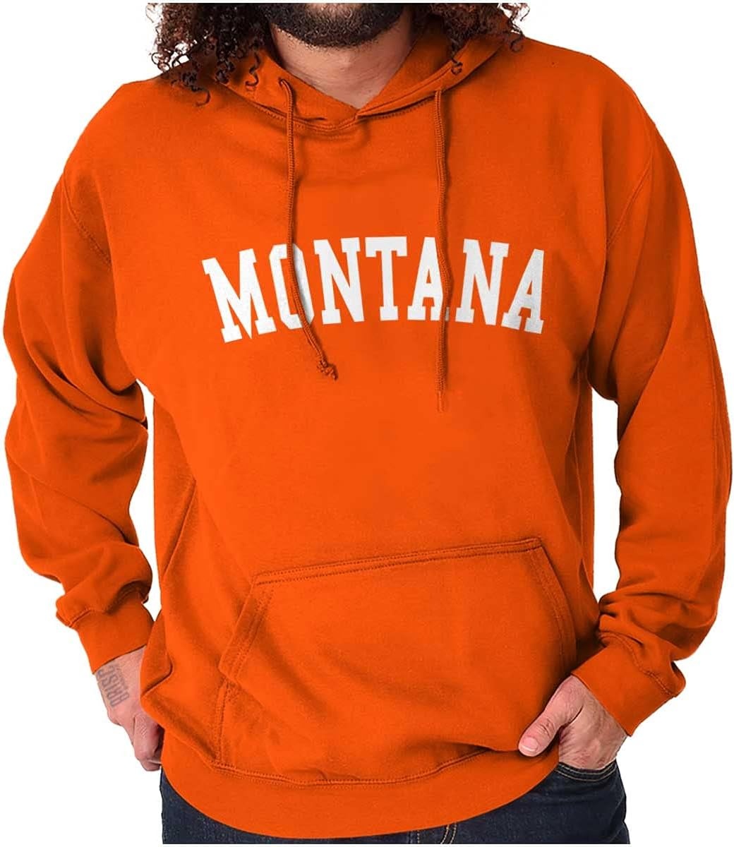 image:imageUSA State Simple Traditional Classic Hooded Sweatshirt Women MenOrange