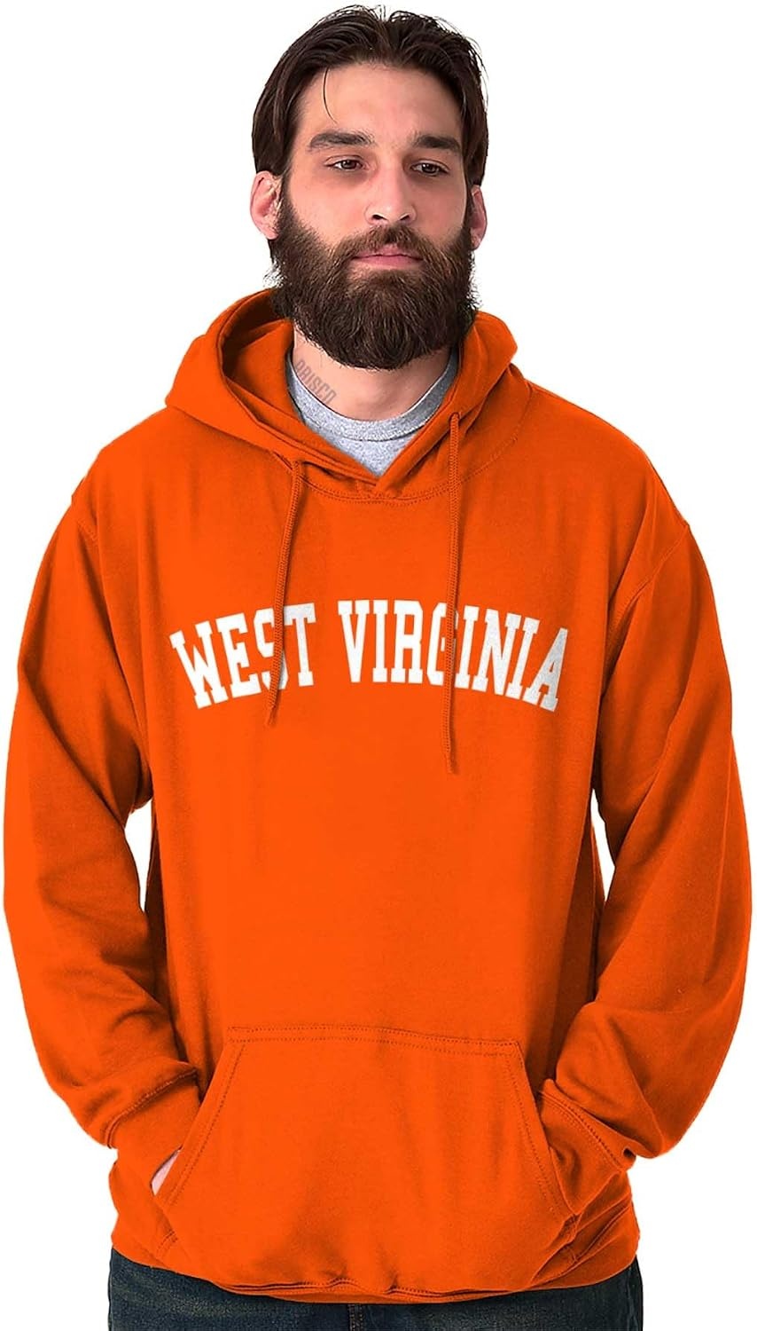 image:imageUSA State Simple Traditional Classic Hooded Sweatshirt Women MenOrange
