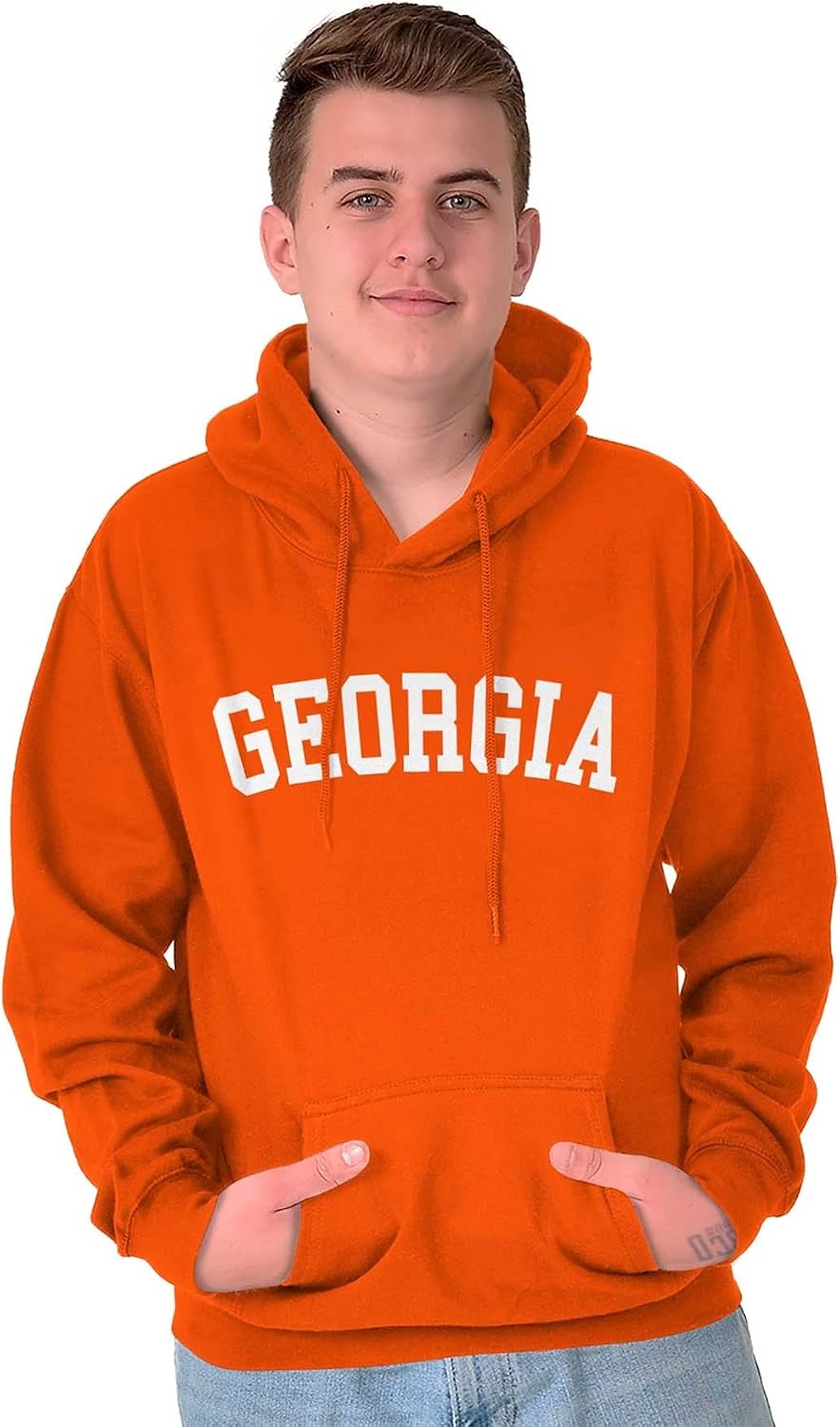 image:imageUSA State Simple Traditional Classic Hooded Sweatshirt Women MenOrange