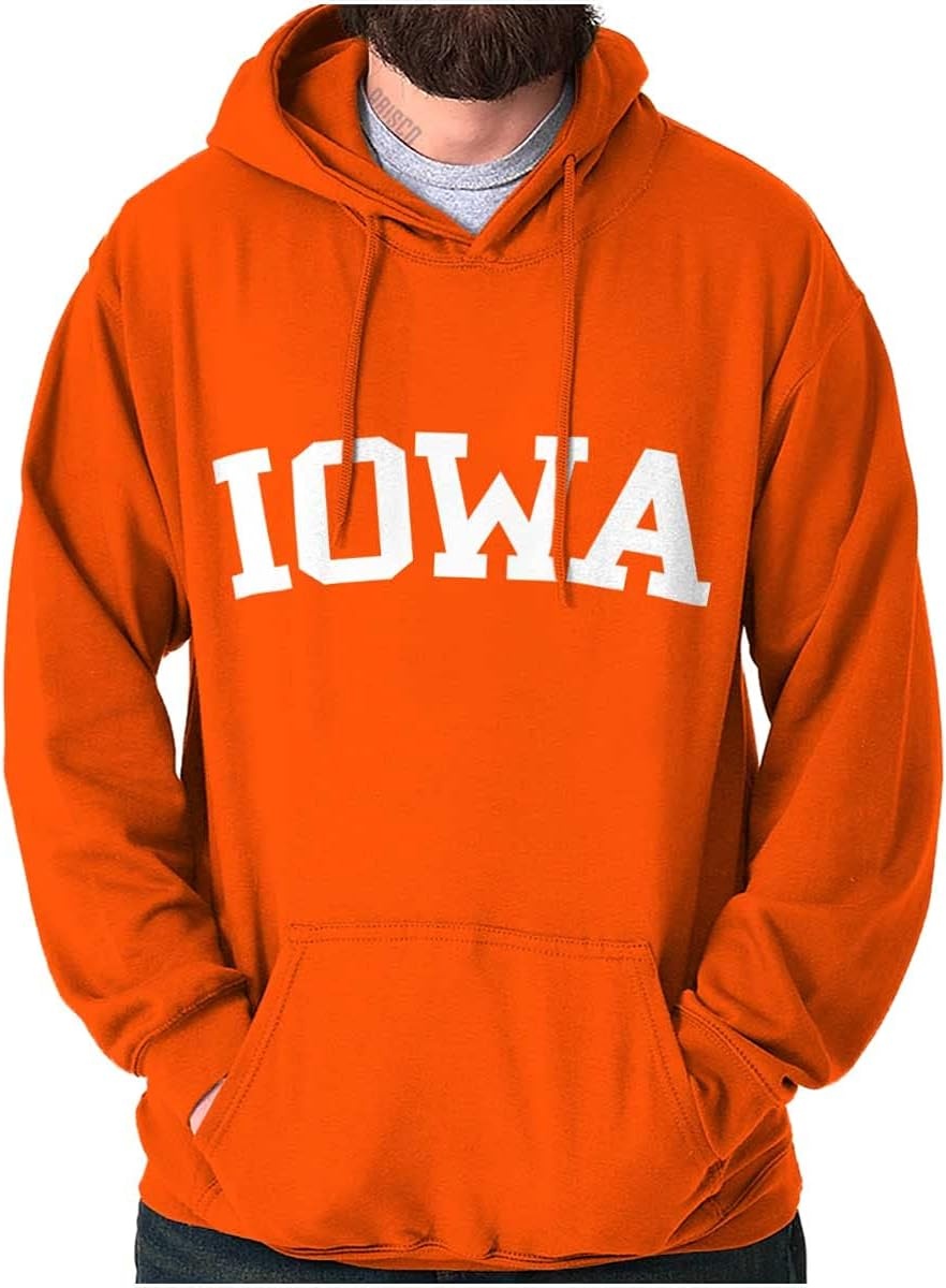 image:imageUSA State Simple Traditional Classic Hooded Sweatshirt Women MenOrange