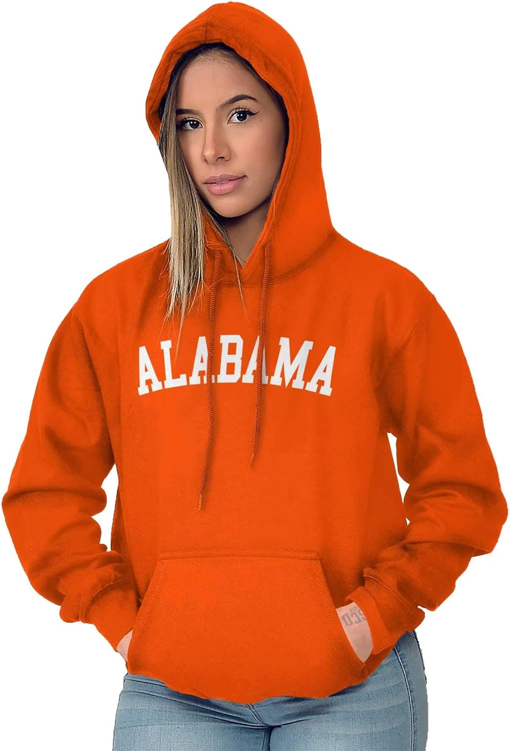 image:imageUSA State Simple Traditional Classic Hooded Sweatshirt Women MenOrange