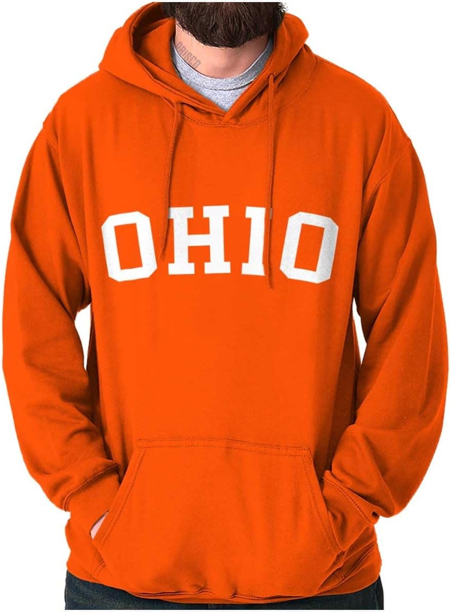 image:imageUSA State Simple Traditional Classic Hooded Sweatshirt Women MenOrange