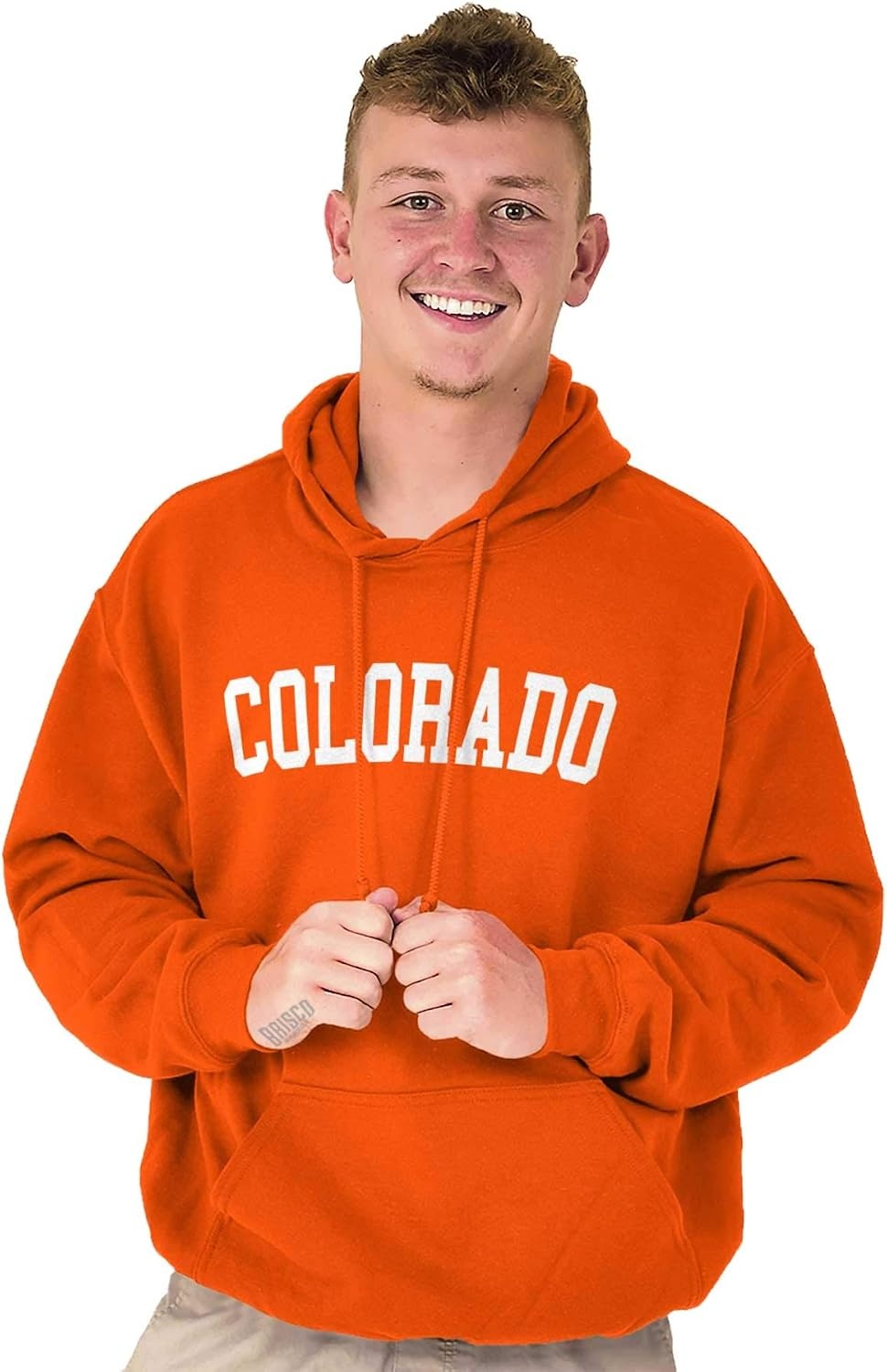 image:imageUSA State Simple Traditional Classic Hooded Sweatshirt Women MenOrange