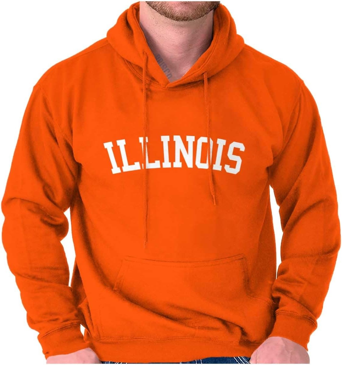 image:imageUSA State Simple Traditional Classic Hooded Sweatshirt Women MenOrange