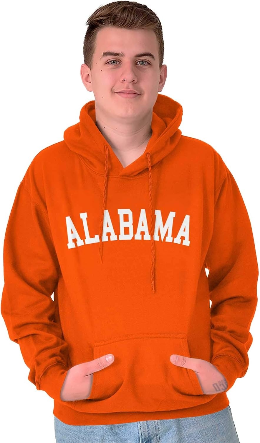 image:imageUSA State Simple Traditional Classic Hooded Sweatshirt Women MenOrange