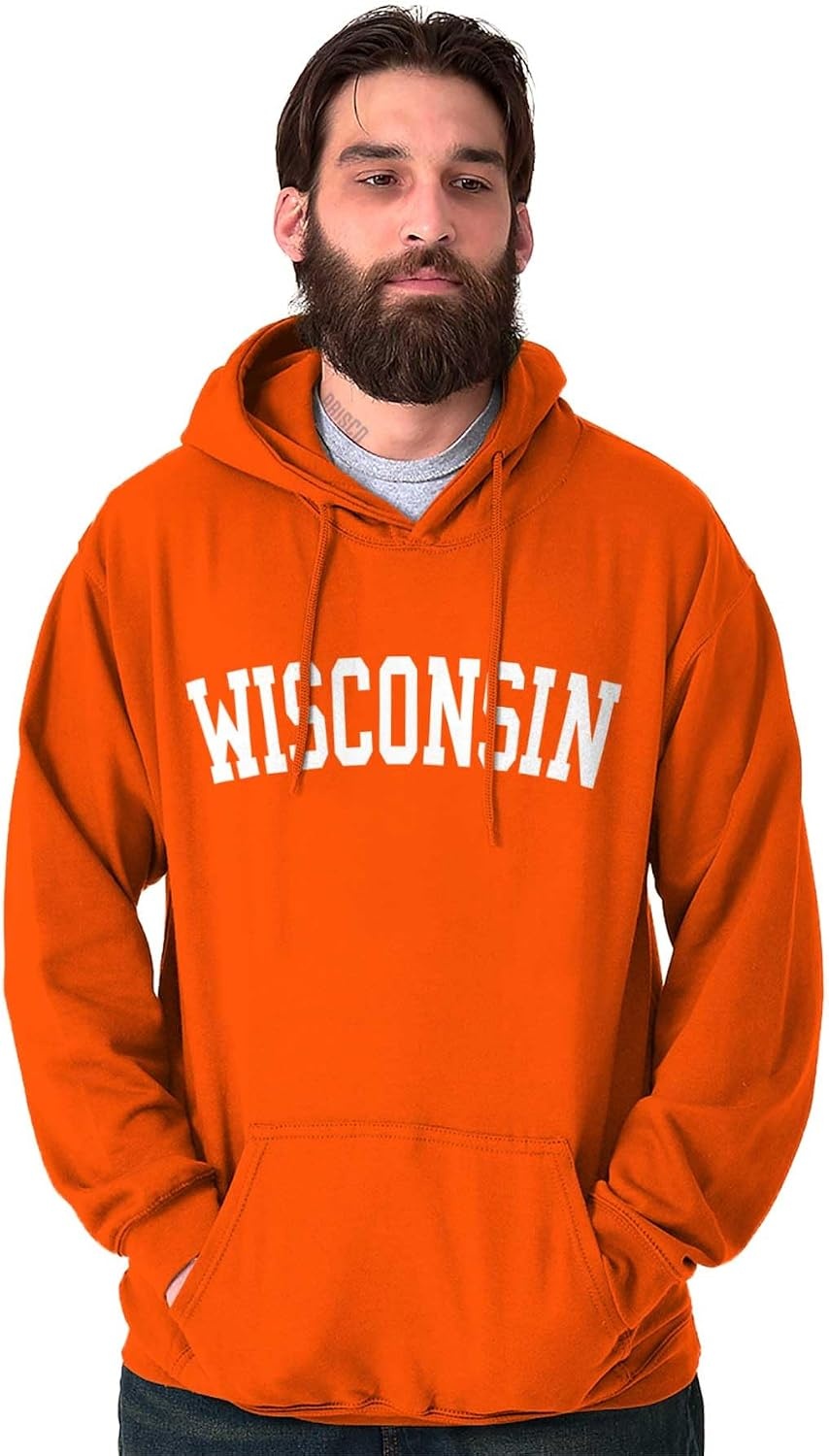 image:imageUSA State Simple Traditional Classic Hooded Sweatshirt Women MenOrange
