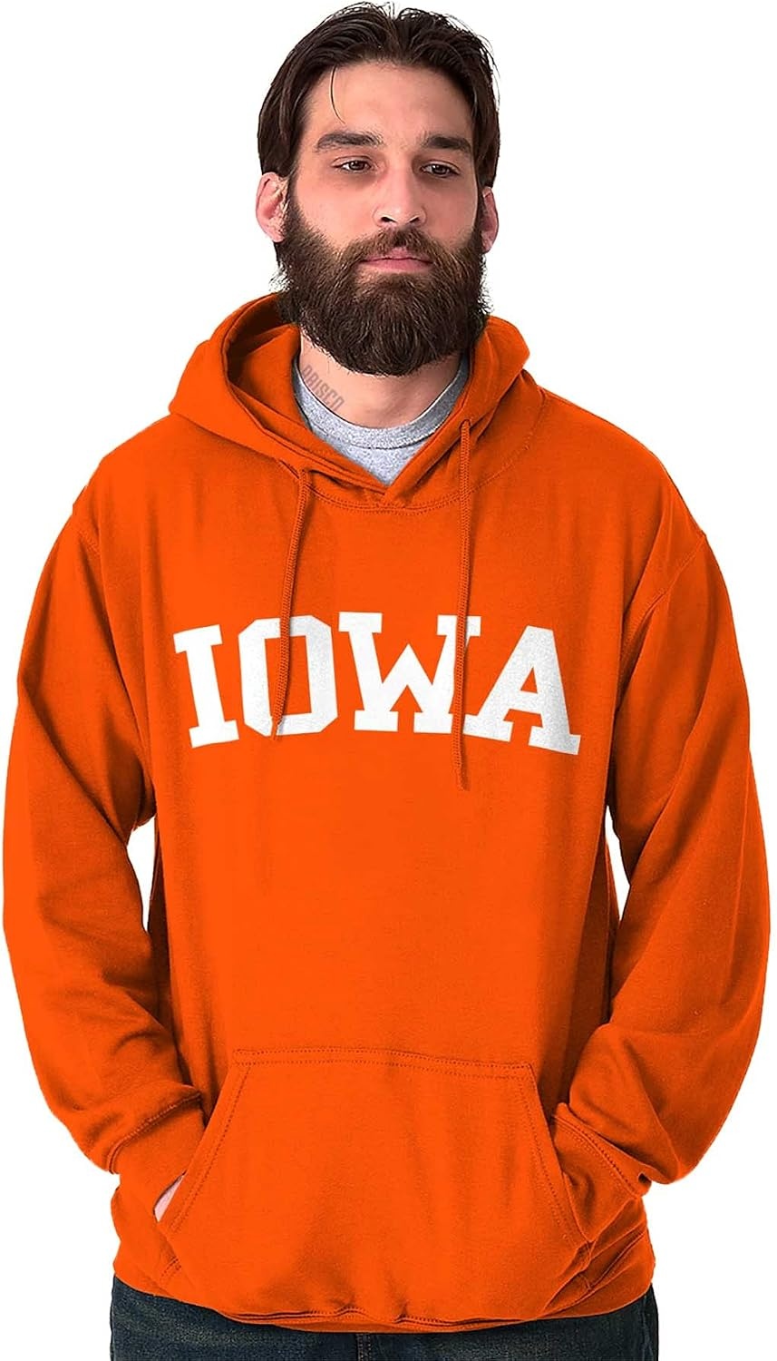 image:imageUSA State Simple Traditional Classic Hooded Sweatshirt Women MenOrange