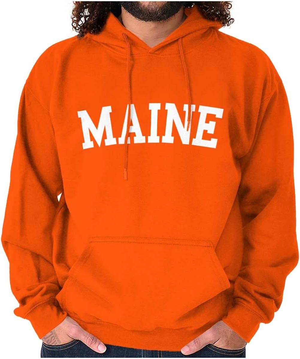 image:imageUSA State Simple Traditional Classic Hooded Sweatshirt Women MenOrange