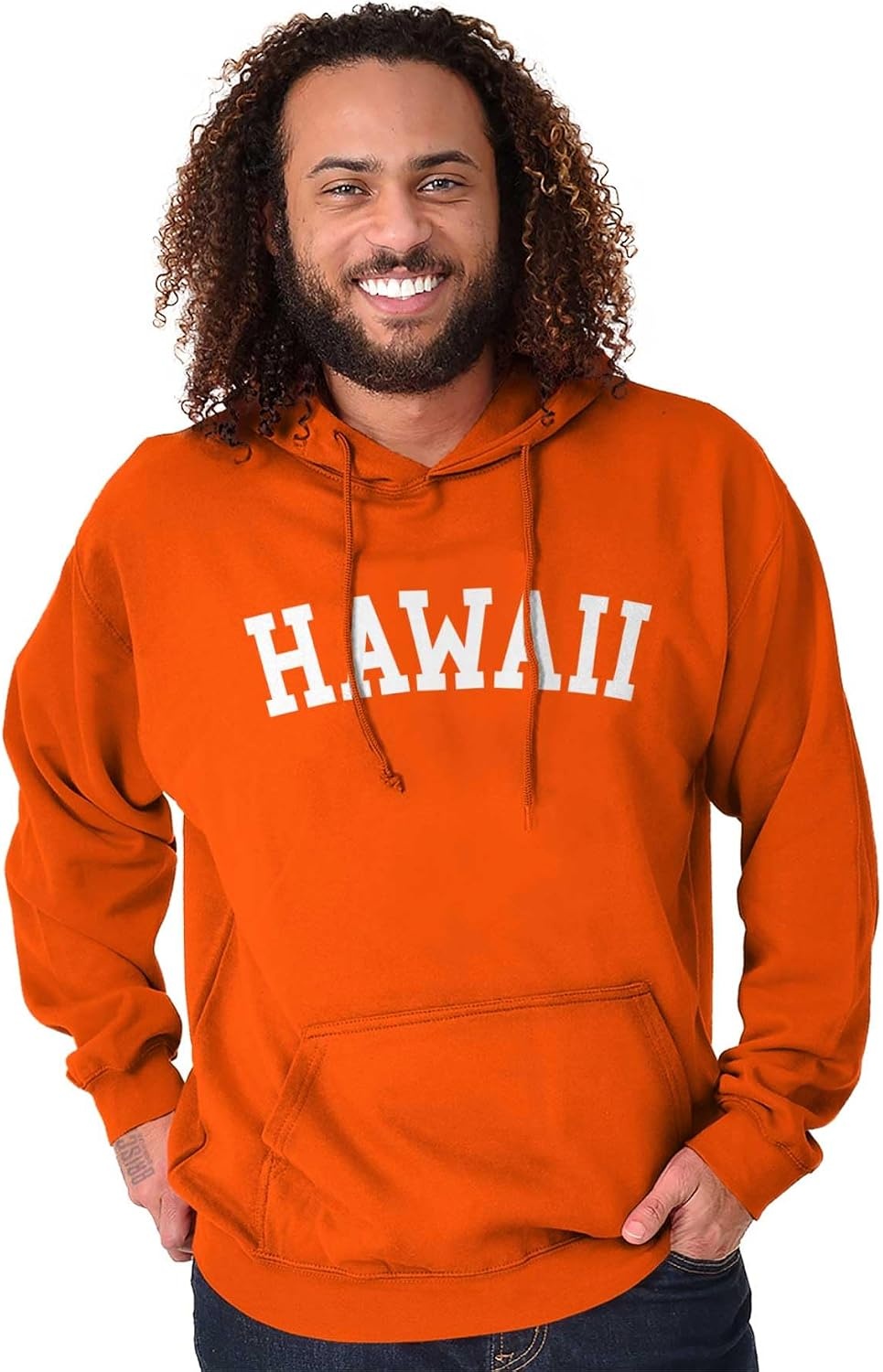 image:imageUSA State Simple Traditional Classic Hooded Sweatshirt Women MenOrange