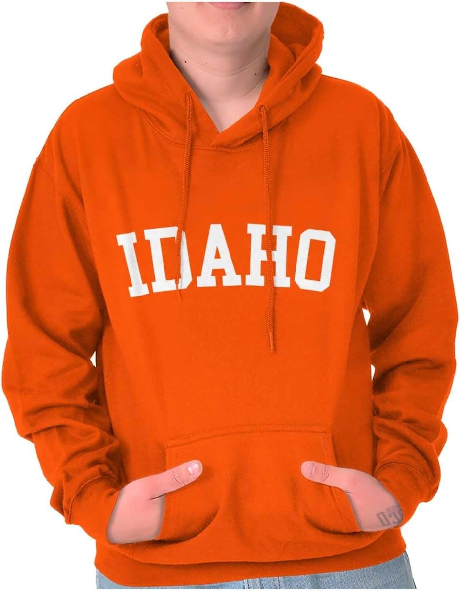image:imageUSA State Simple Traditional Classic Hooded Sweatshirt Women MenOrange