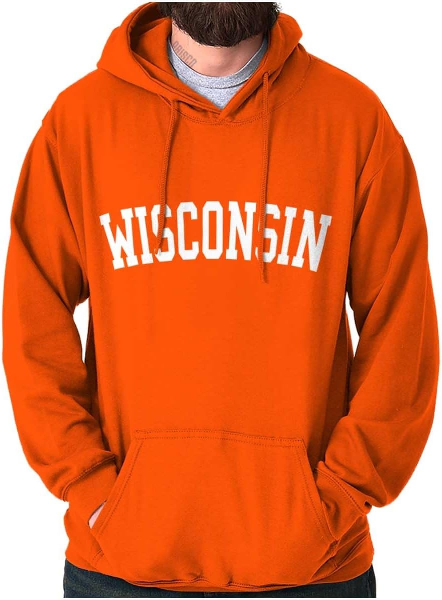 image:imageUSA State Simple Traditional Classic Hooded Sweatshirt Women MenOrange