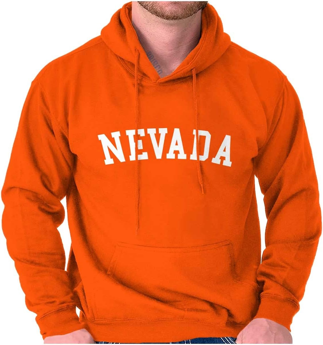 image:imageUSA State Simple Traditional Classic Hooded Sweatshirt Women MenOrange