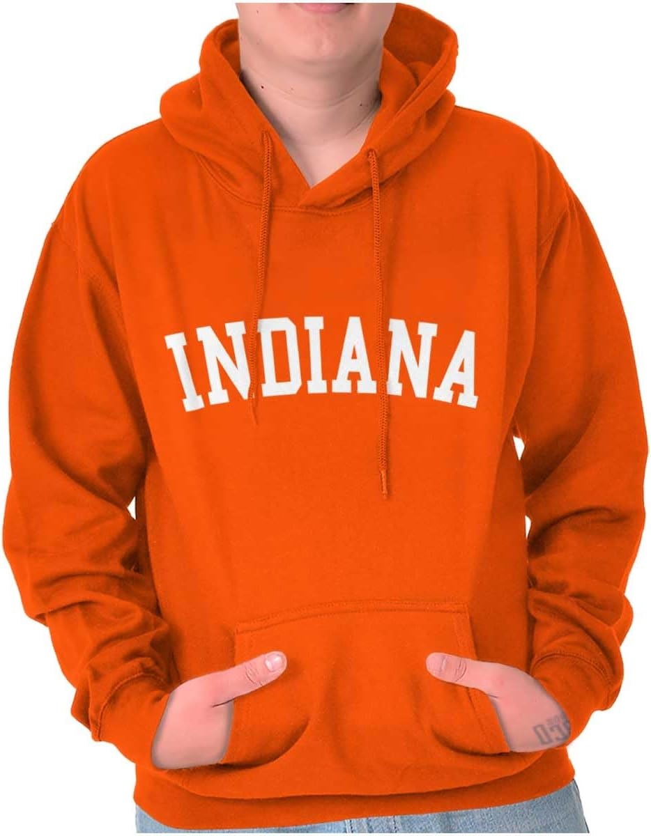 image:imageUSA State Simple Traditional Classic Hooded Sweatshirt Women MenOrange