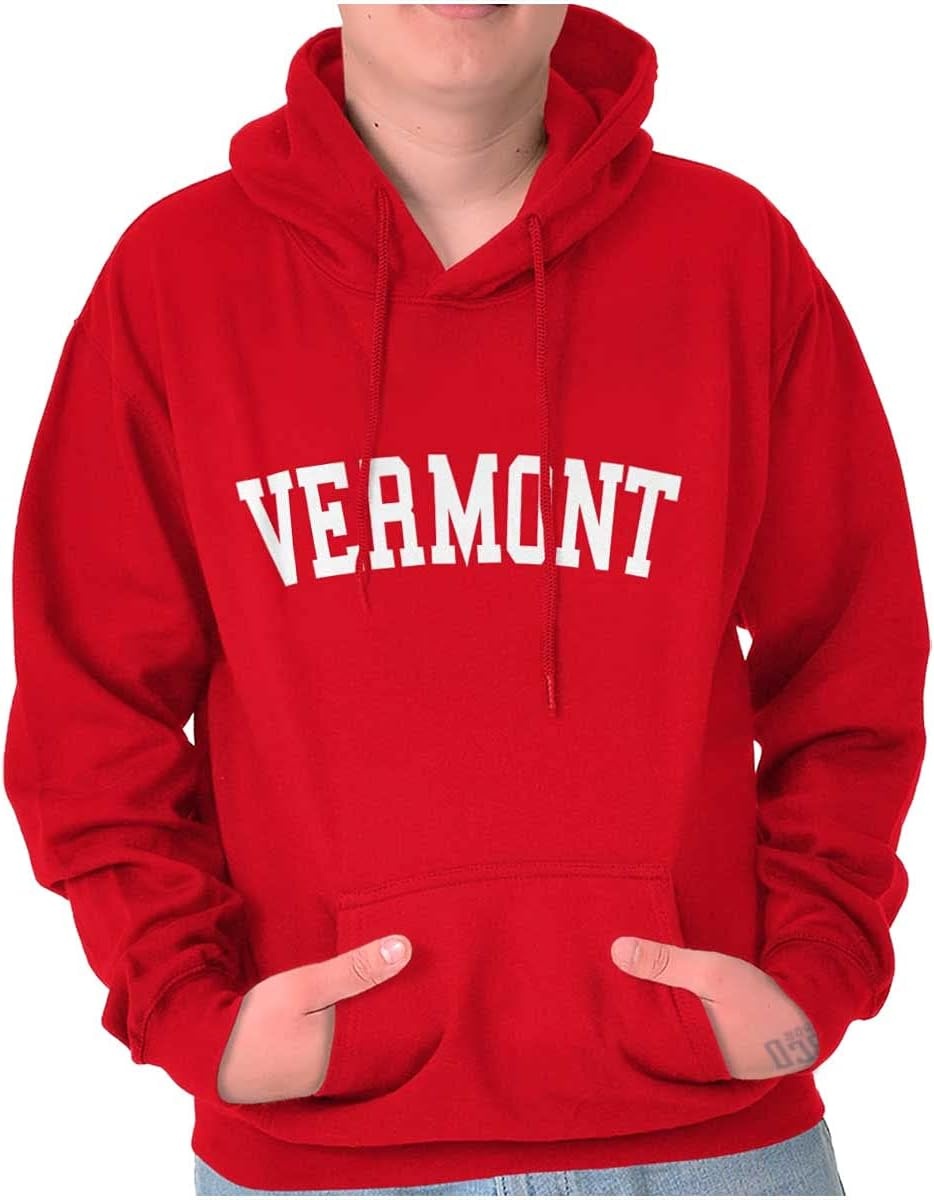 image:imageUSA State Simple Traditional Classic Hooded Sweatshirt Women MenRed
