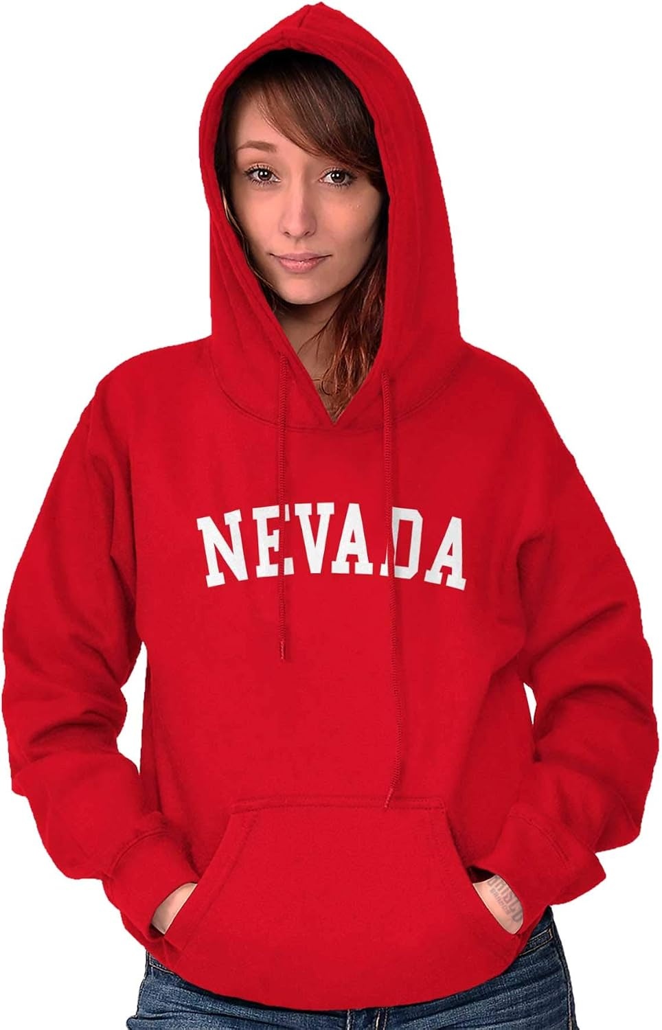 image:imageUSA State Simple Traditional Classic Hooded Sweatshirt Women MenRed