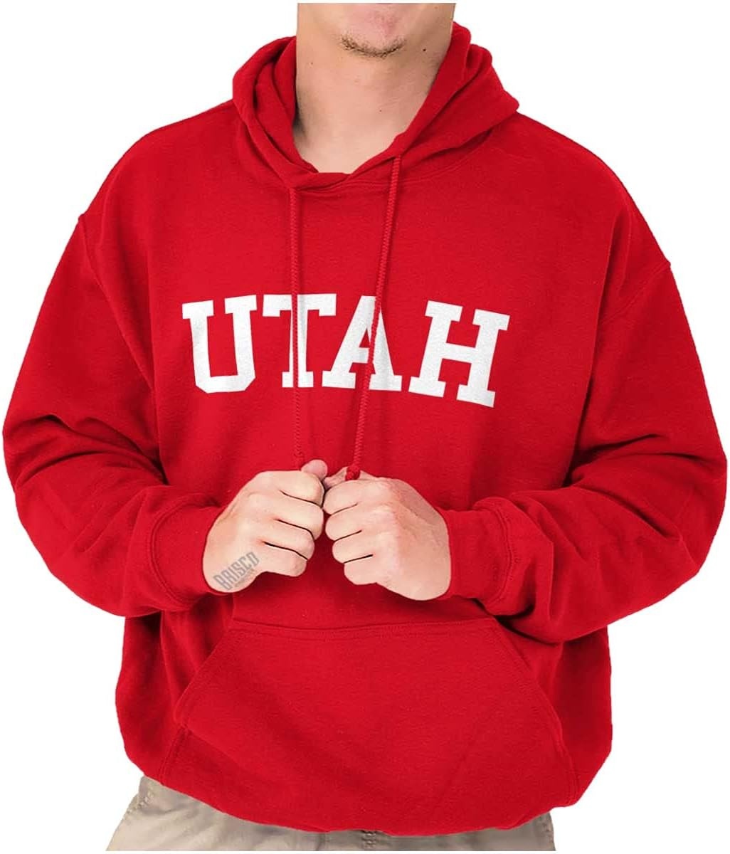 image:imageUSA State Simple Traditional Classic Hooded Sweatshirt Women MenRed
