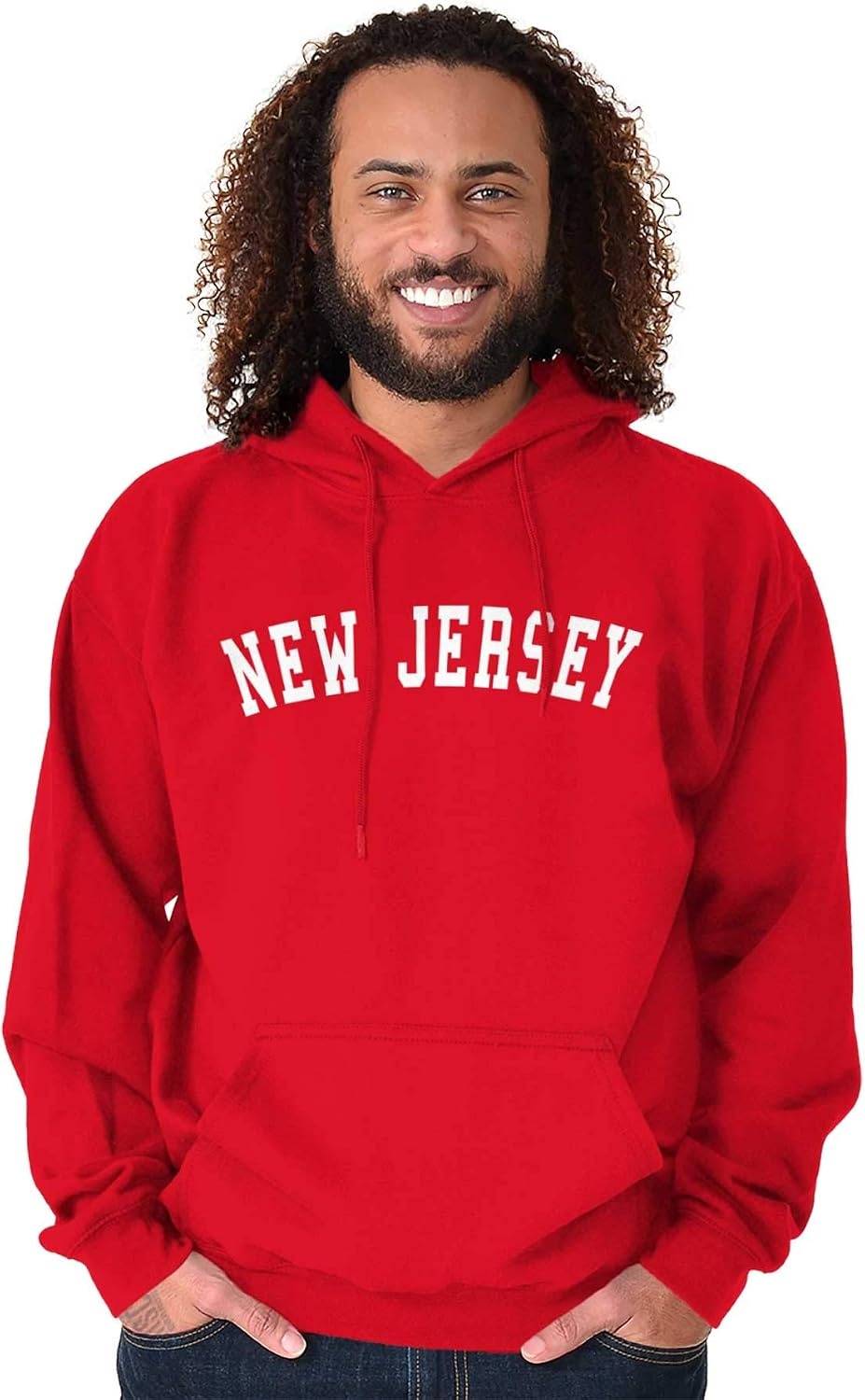 image:imageUSA State Simple Traditional Classic Hooded Sweatshirt Women MenRed