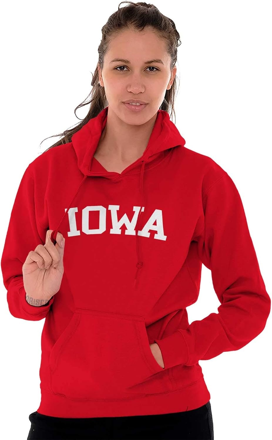 image:imageUSA State Simple Traditional Classic Hooded Sweatshirt Women MenRed