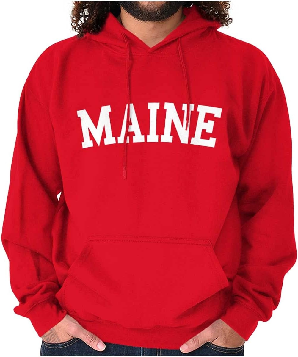 image:imageUSA State Simple Traditional Classic Hooded Sweatshirt Women MenRed