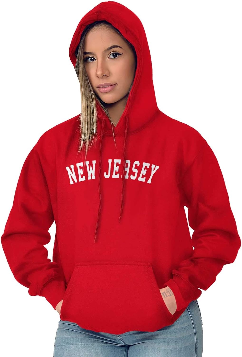 image:imageUSA State Simple Traditional Classic Hooded Sweatshirt Women MenRed