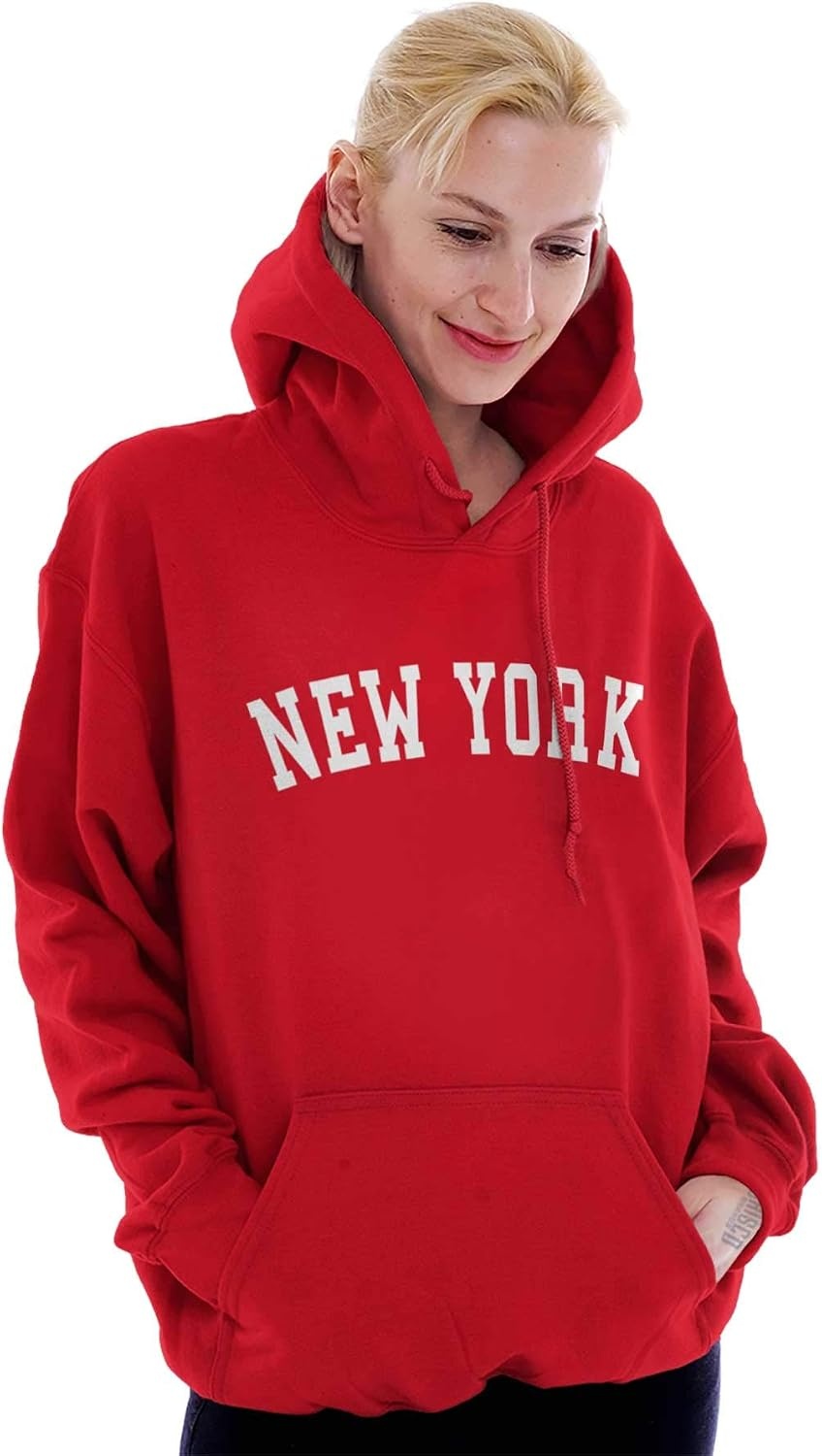 image:imageUSA State Simple Traditional Classic Hooded Sweatshirt Women MenRed