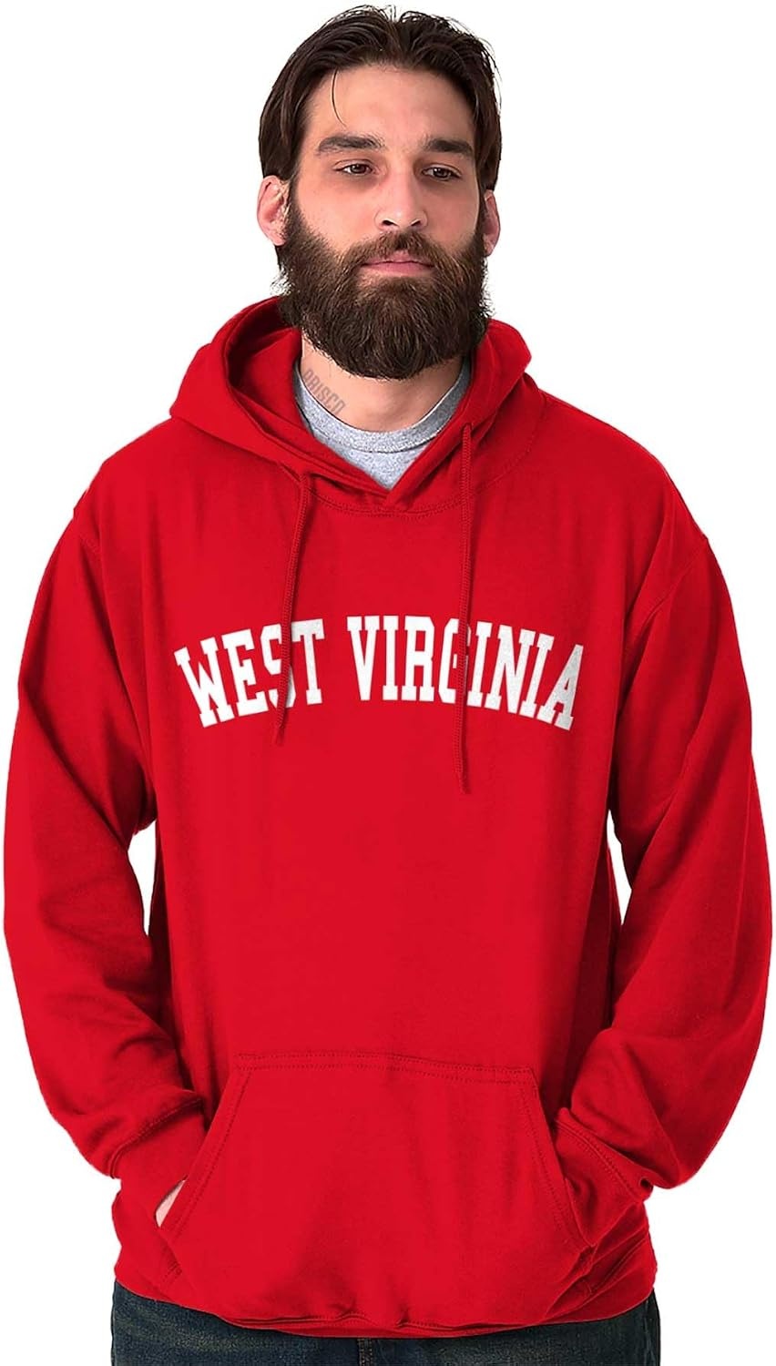 image:imageUSA State Simple Traditional Classic Hooded Sweatshirt Women MenRed
