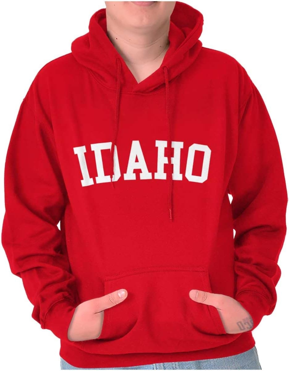 image:imageUSA State Simple Traditional Classic Hooded Sweatshirt Women MenRed