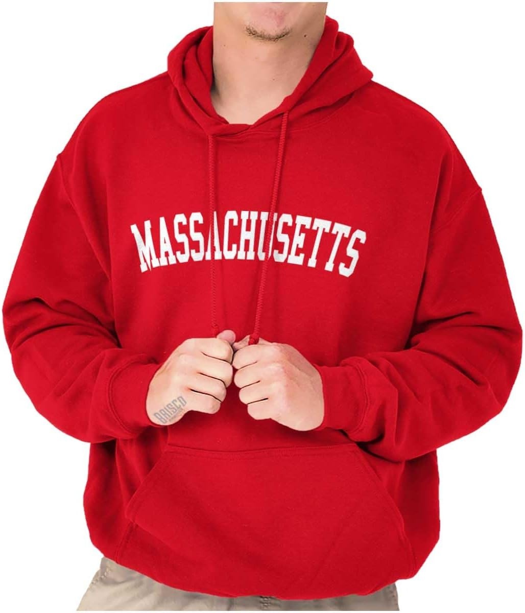image:imageUSA State Simple Traditional Classic Hooded Sweatshirt Women MenRed