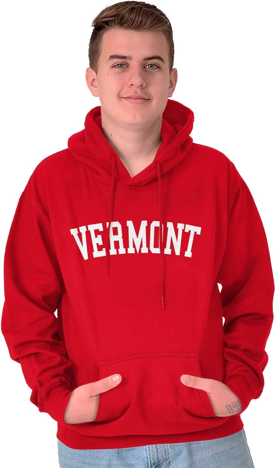 image:imageUSA State Simple Traditional Classic Hooded Sweatshirt Women MenRed
