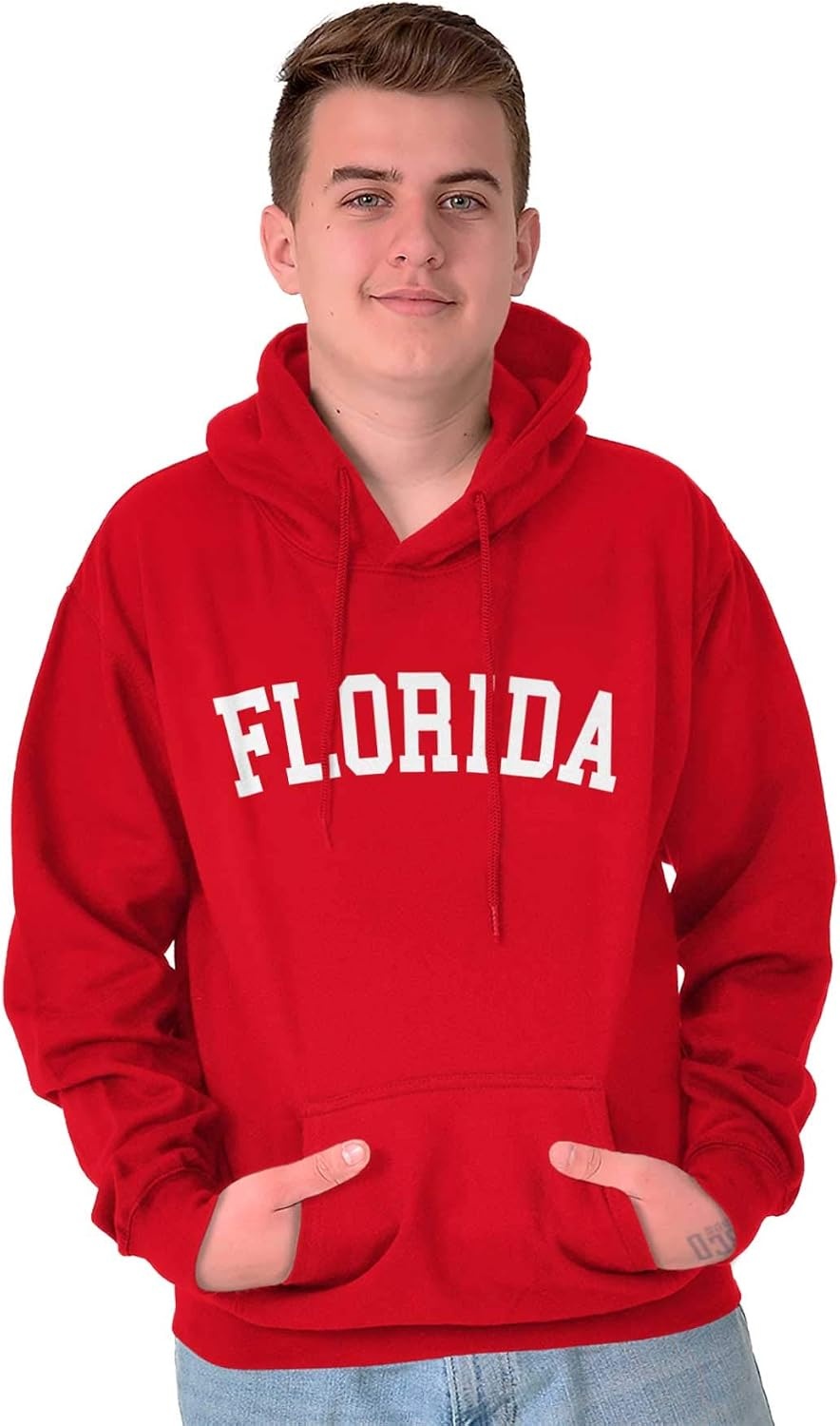 image:imageUSA State Simple Traditional Classic Hooded Sweatshirt Women MenRed