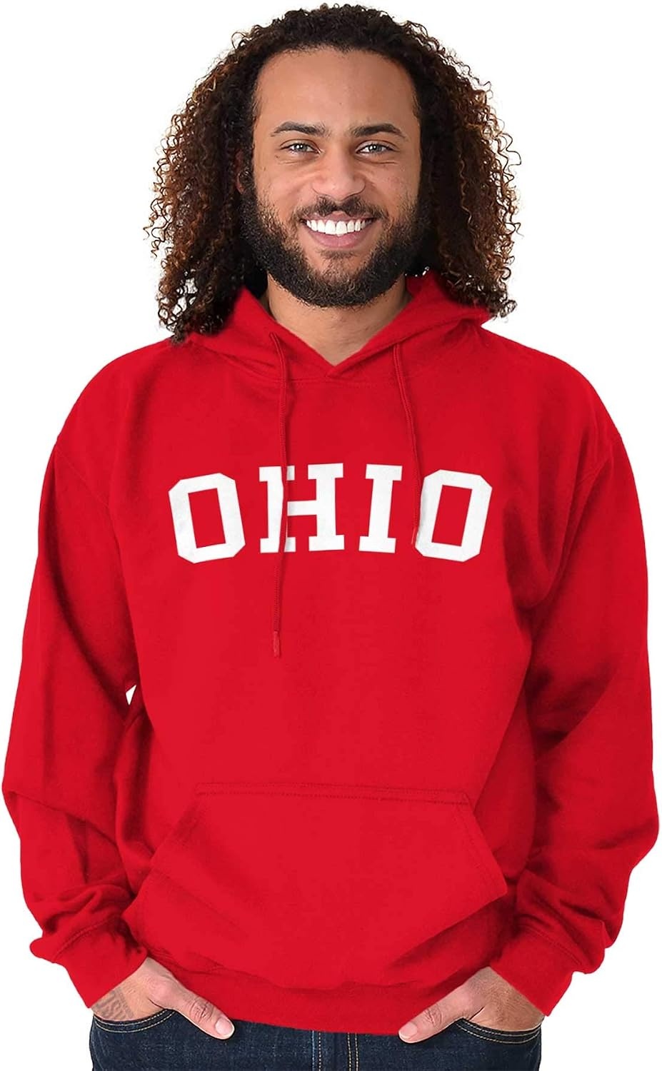 image:imageUSA State Simple Traditional Classic Hooded Sweatshirt Women MenRed