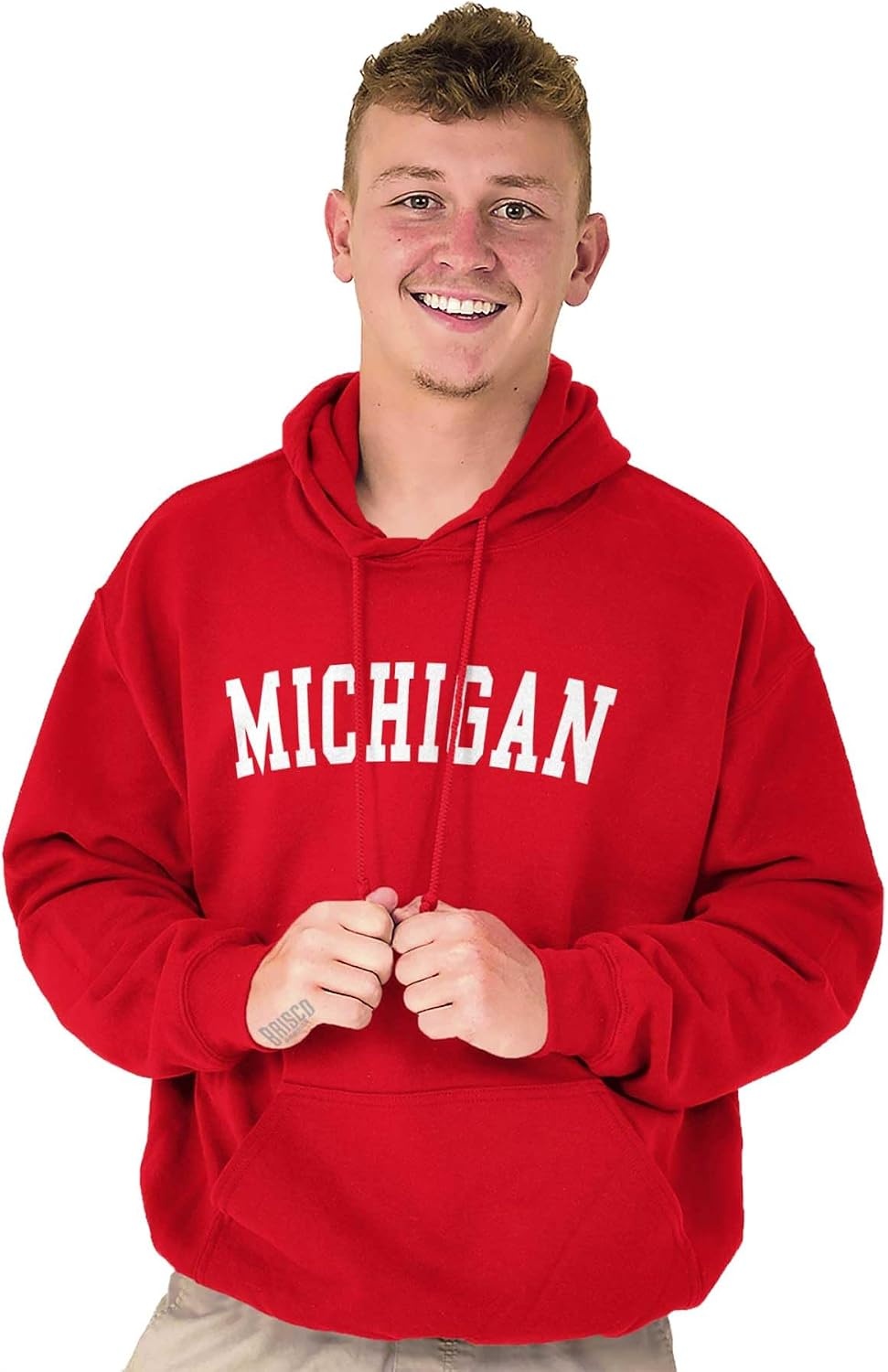 image:imageUSA State Simple Traditional Classic Hooded Sweatshirt Women MenRed