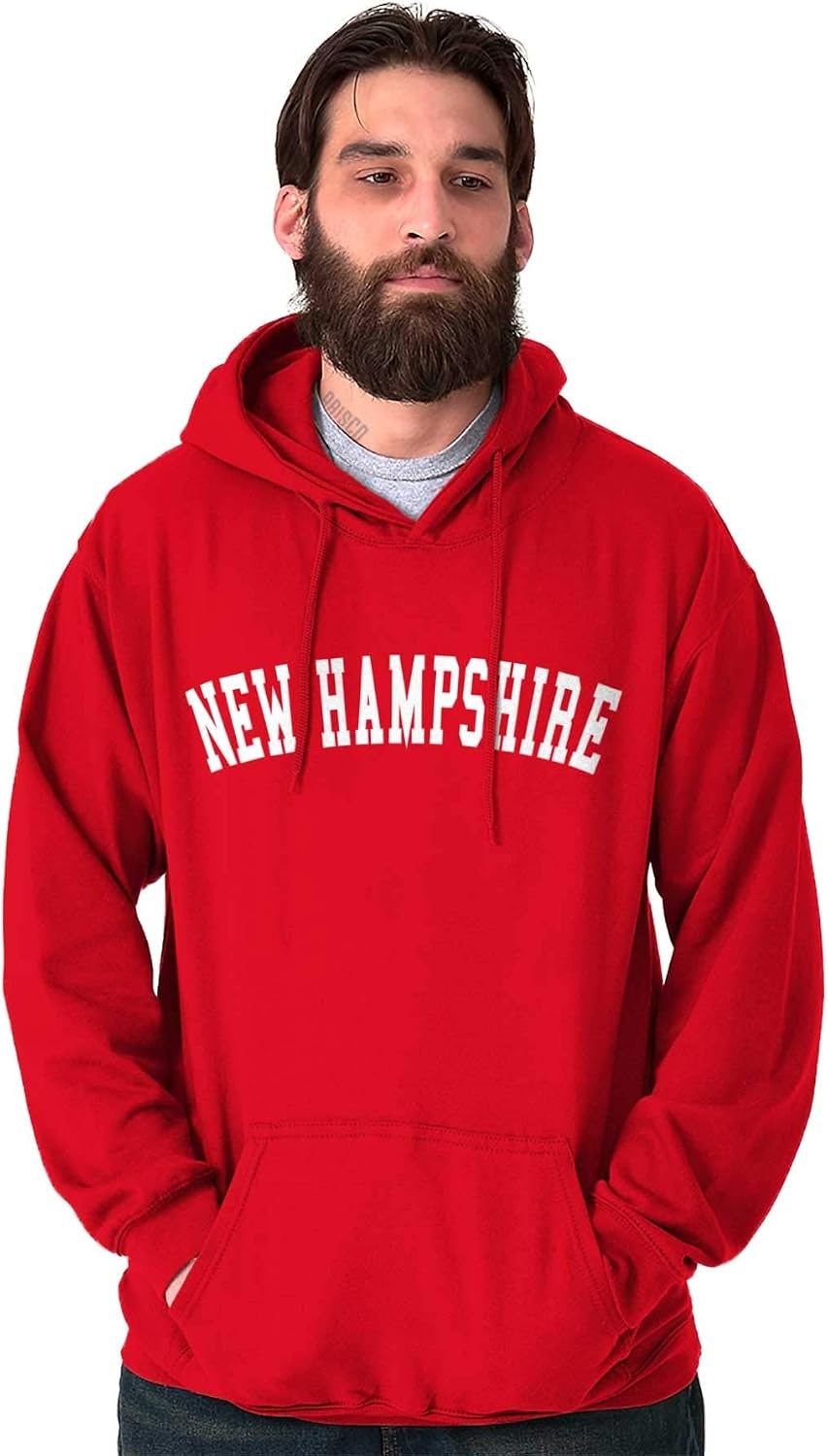 image:imageUSA State Simple Traditional Classic Hooded Sweatshirt Women MenRed