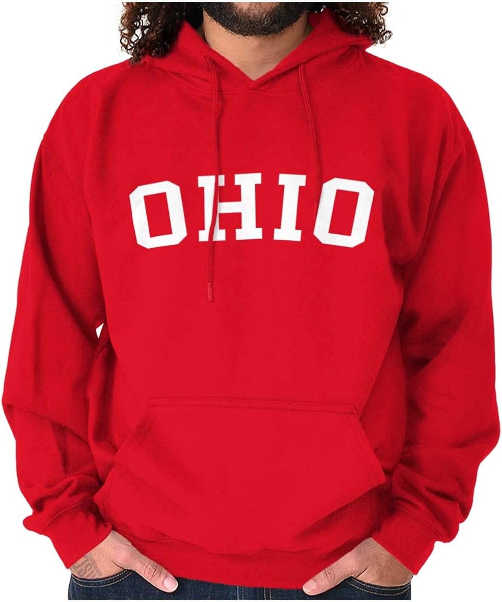 image:imageUSA State Simple Traditional Classic Hooded Sweatshirt Women MenRed