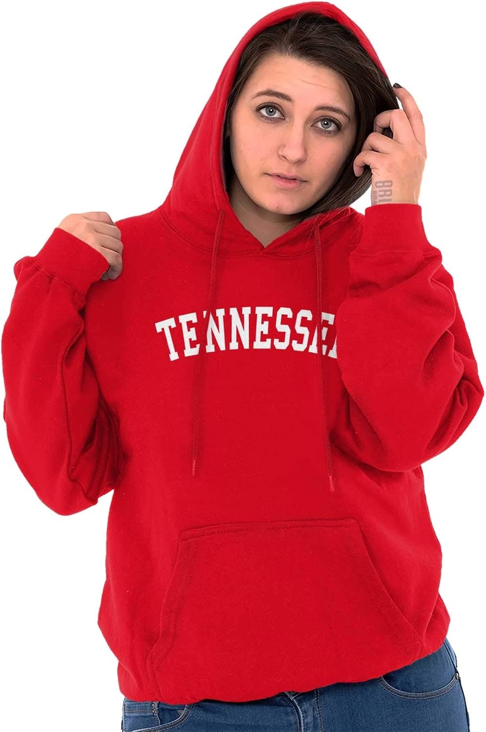 image:imageUSA State Simple Traditional Classic Hooded Sweatshirt Women MenRed