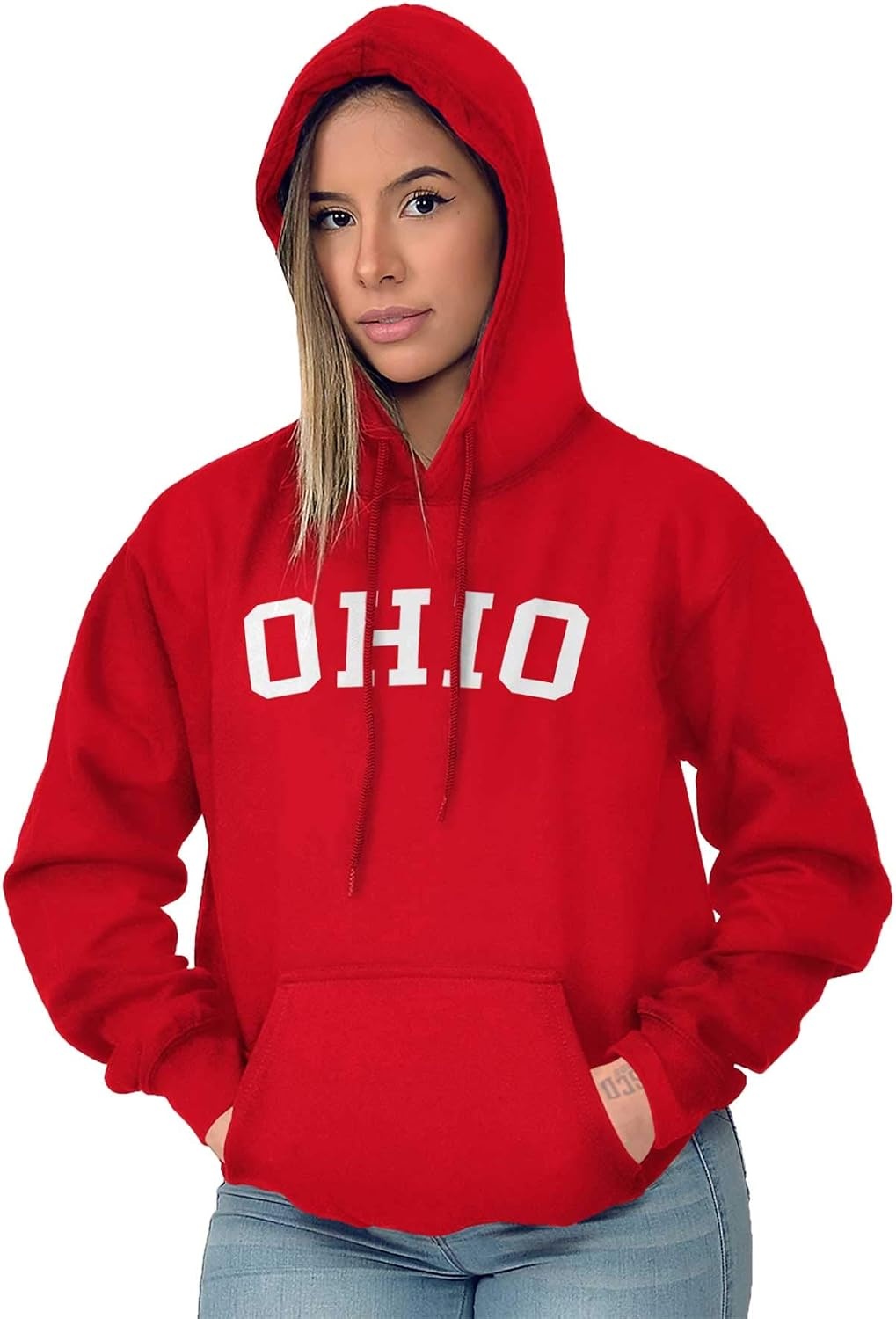 image:imageUSA State Simple Traditional Classic Hooded Sweatshirt Women MenRed