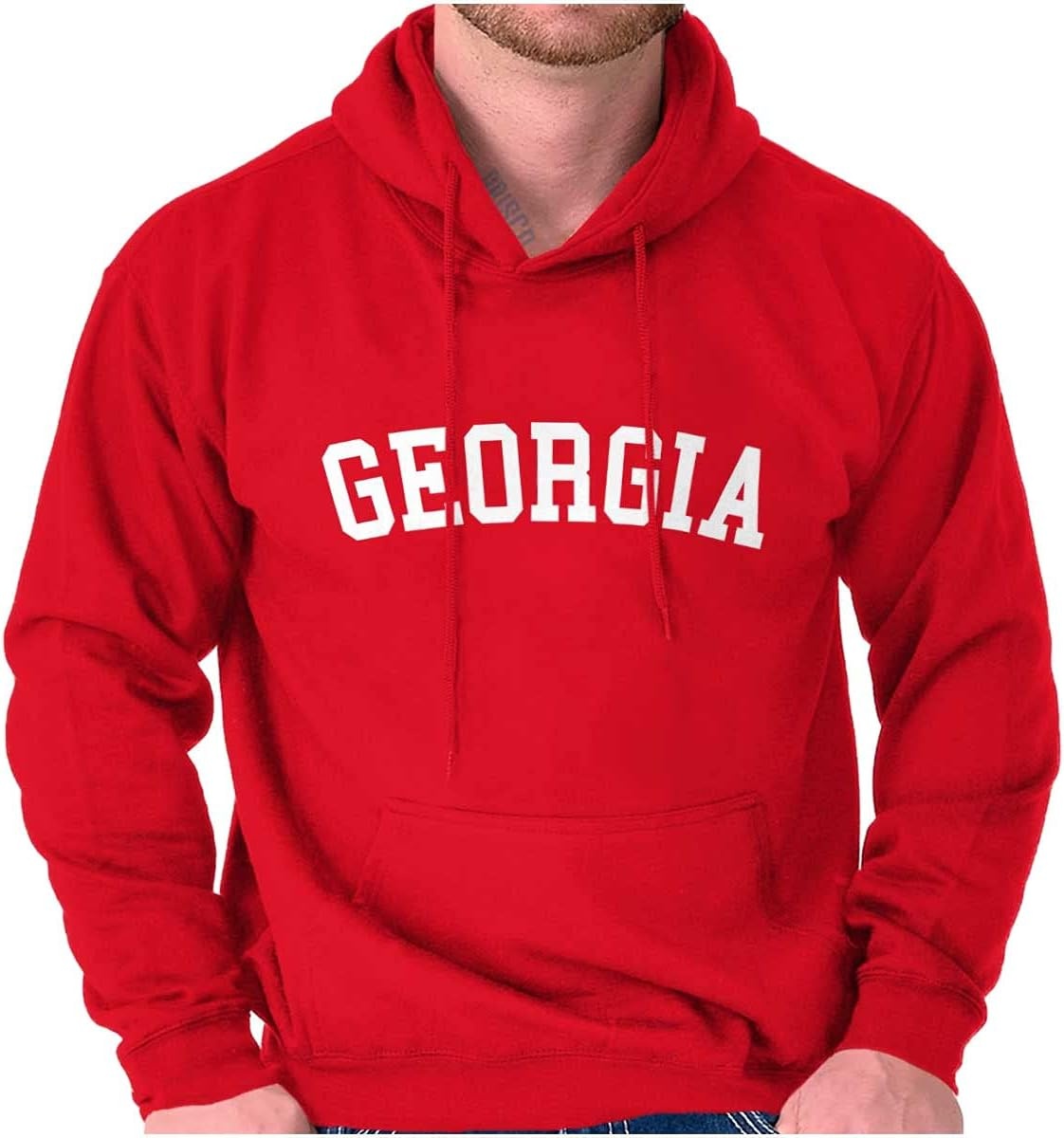 image:imageUSA State Simple Traditional Classic Hooded Sweatshirt Women MenRed