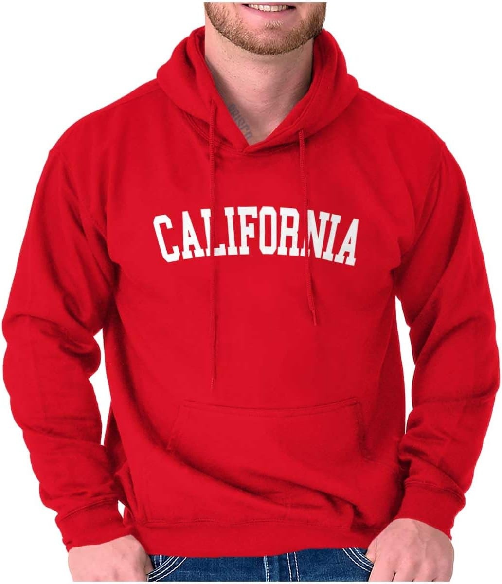 image:imageUSA State Simple Traditional Classic Hooded Sweatshirt Women MenRed