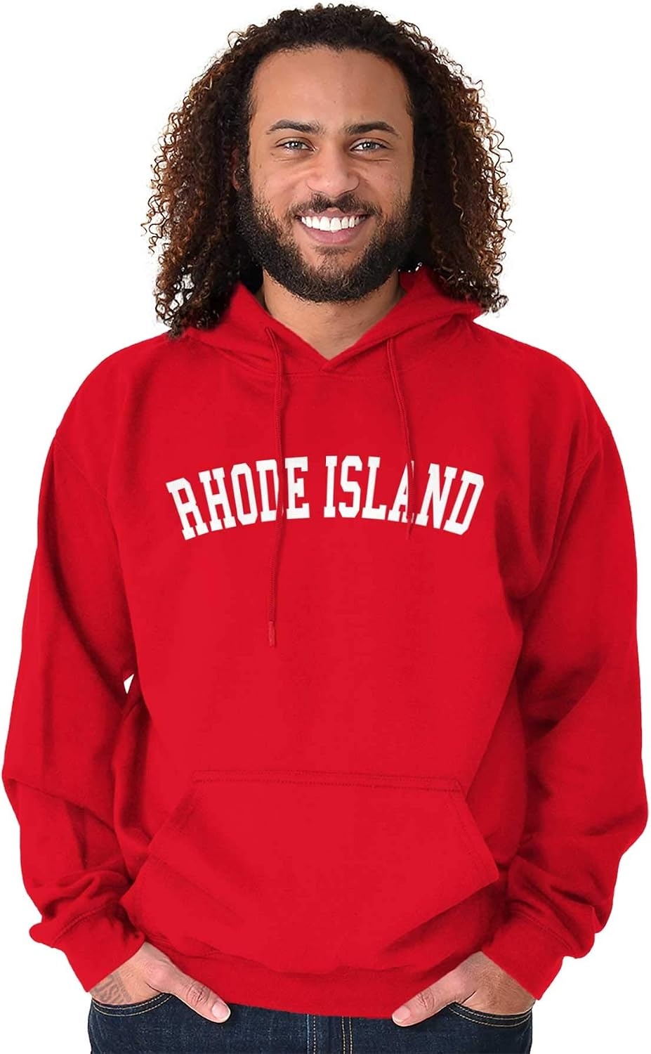 image:imageUSA State Simple Traditional Classic Hooded Sweatshirt Women MenRed