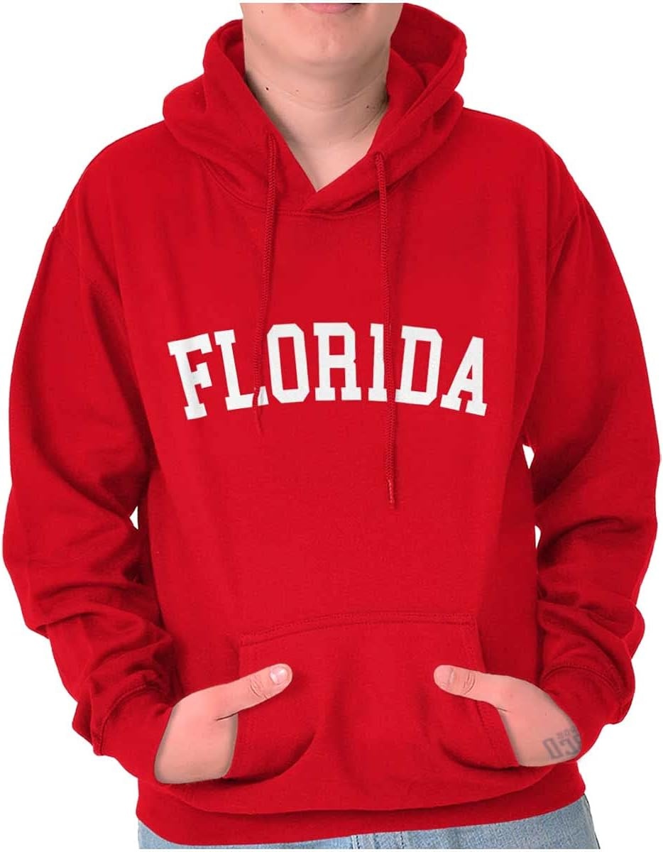 image:imageUSA State Simple Traditional Classic Hooded Sweatshirt Women MenRed