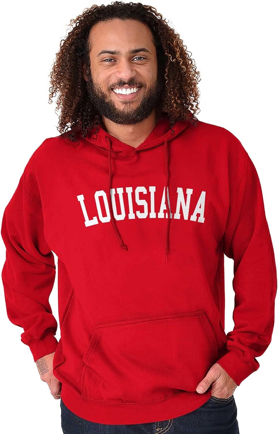 image:imageUSA State Simple Traditional Classic Hooded Sweatshirt Women MenRed
