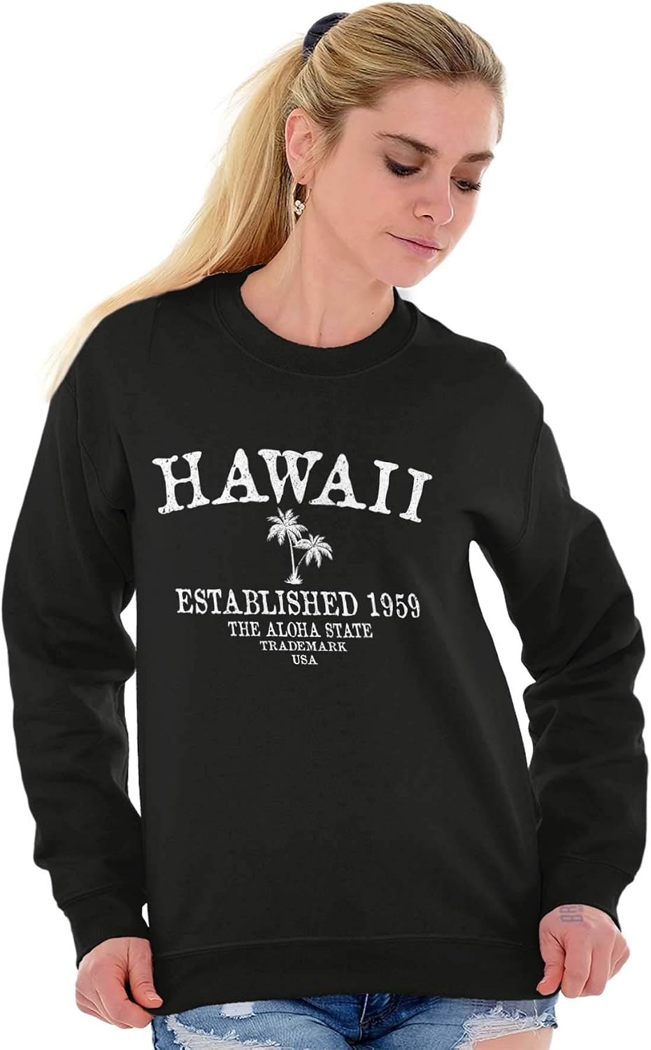 image:imageUSA State Vintage Established Date Sweatshirt for Men or WomenBlack